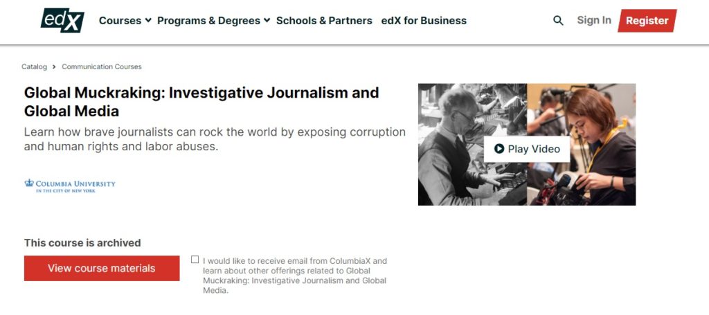 curso online de jornalismo investigativo