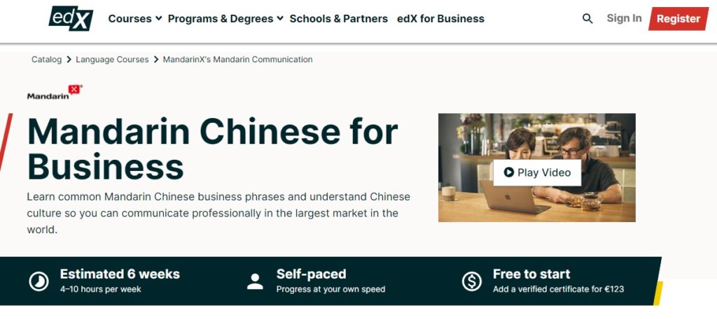 curso online de chines para negócios com certificado