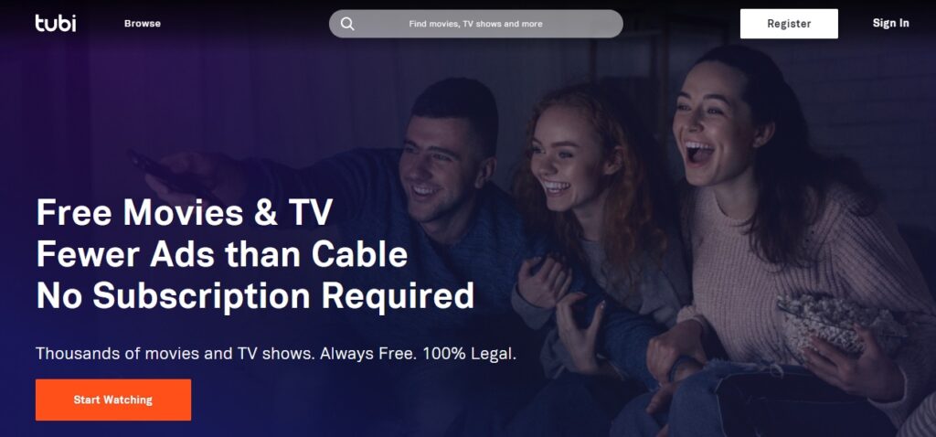 plataforma de streaming para assistir filmes e series online de graça tubi tv
