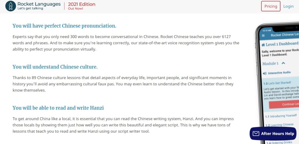 rocket languages curso online de chines
