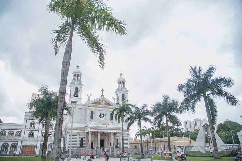 Vista da Basílica Santuário de Nossa Senhora de Nazaré em Belém do Pará