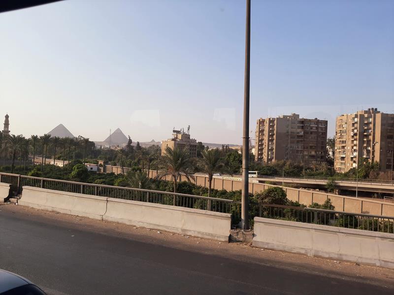 Vista das pirâmides do Egito