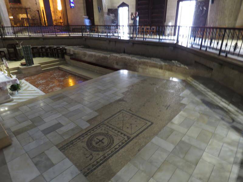 Mosaicos antigos na Basílica da Anunciação