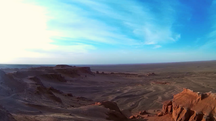 'Flaming Cliffs' no Deserto de Gobi