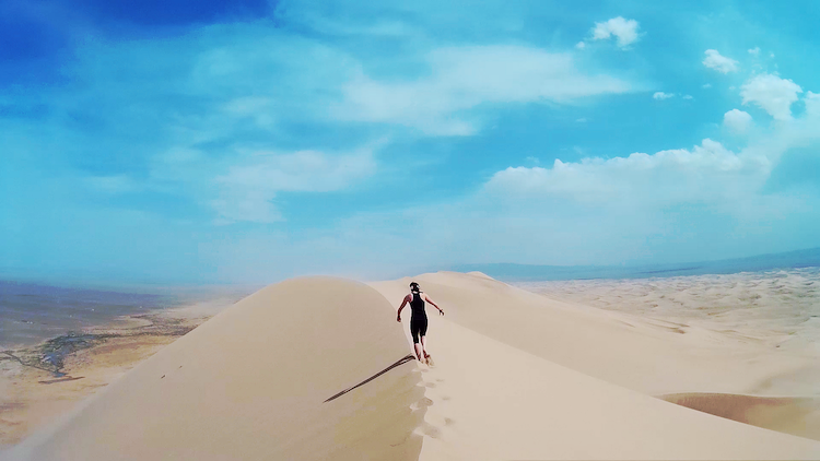 Mongolia Gobi Desert walk climb sand dunes