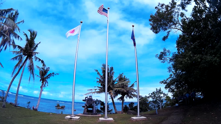 American Japanese flag Guam