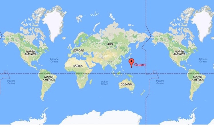 Guam location map
