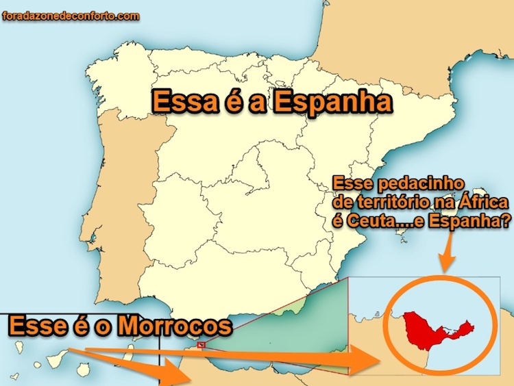 Ceuta é Espanhola Mapa 