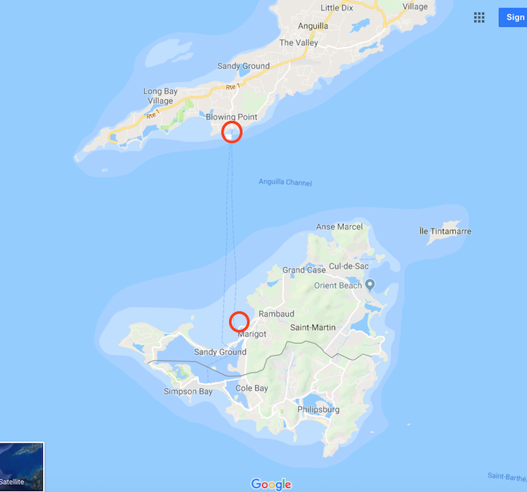 Como ir de Saint Martin para Anguilla mapa 3