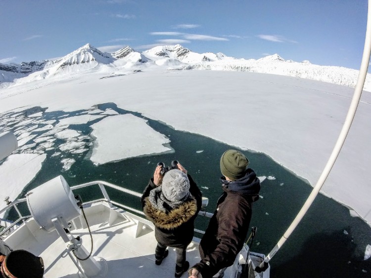 Svalbard Norway Fjord Scenery Boat Ride Henningsen search for polar bears