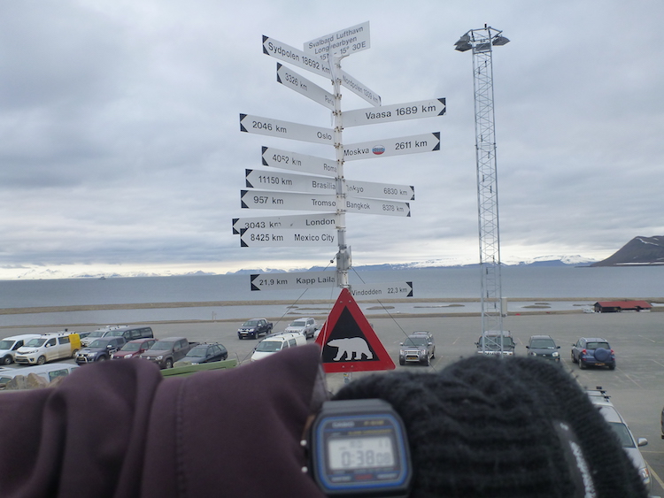 Placa sinal famoso Svalbard