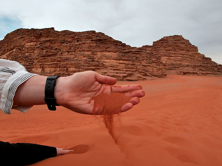 Areia Vermelha deserto Jordania