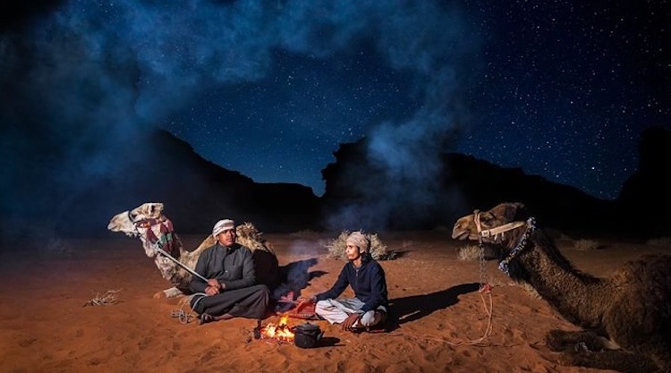 Acampamento noturno Wadi Rum