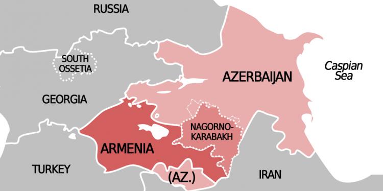 Onde fica Nagorno-Karabakh? Mapa cortesia da Nationalia