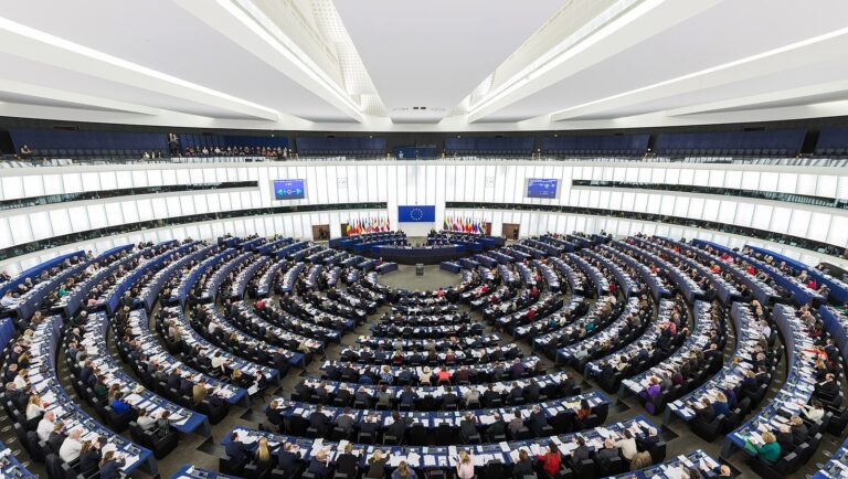 O hemiciclo do Parlamento Europeu