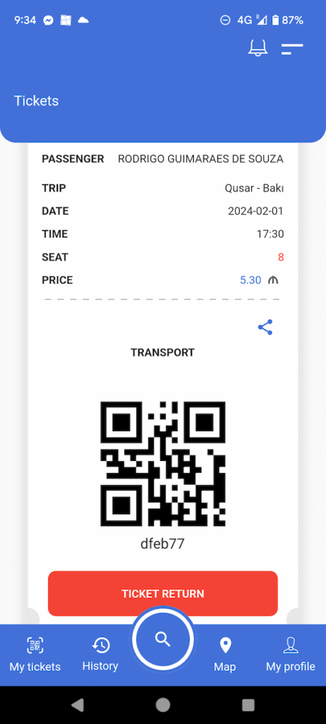 passagem de ônibus azerbaijão